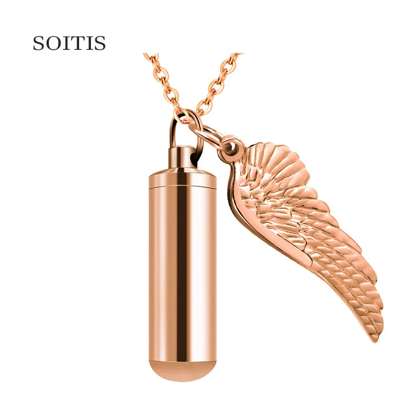 Флакон для духов женщин sotis подвеска в виде крыльев Ангела из розового золота