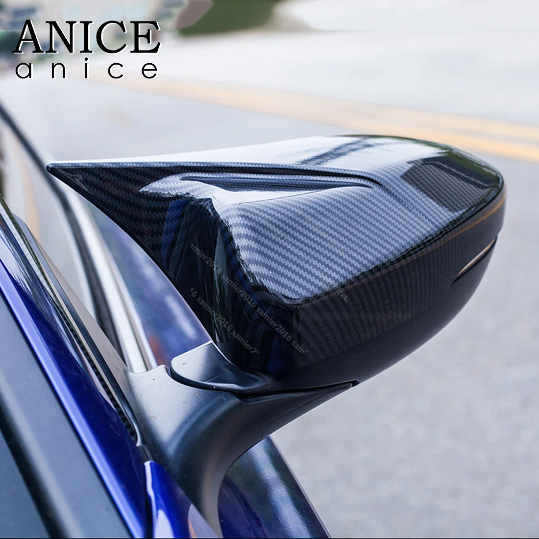 

2pc Carbon Fiber Color ABS Look Rearview Side Mirror Cover Trim Fit for Honda Accord 2018 2019 2020