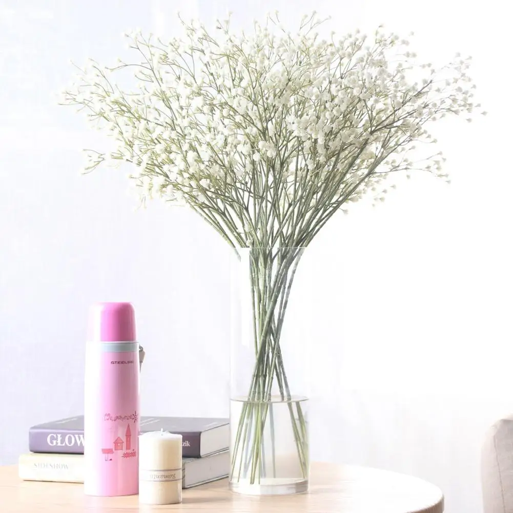 Белый искусственный гипсофила DIY Цветочные букеты свадебное украшение для