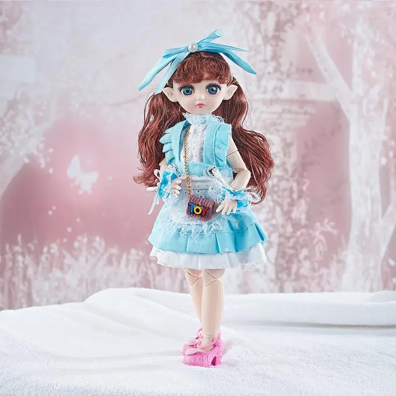 Музыкальная подсветка эльф кукла 30 см сменный костюм свадебное платье Принцесса