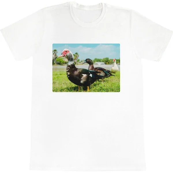 

Мужские/женские мужские хлопковые футболки Muscovy Duck (TA029260)