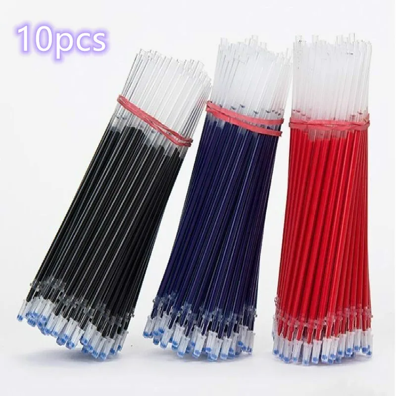 10 шт./компл. заправка шариковой ручки с гелевыми чернилами черная синяя красная