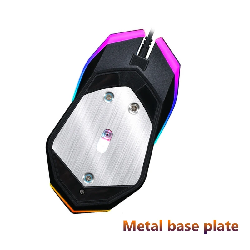 USB Проводная оптическая мышь с RGB подсветкой профессиональная игровая 2400 DPI для ПК