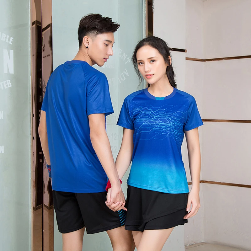 New 2021 Badminton t-shirts Men/Women ,golf shirt Tennis shirts ,table tennis t-shirt ,Quick dry sports shorts  t-shirts 9909