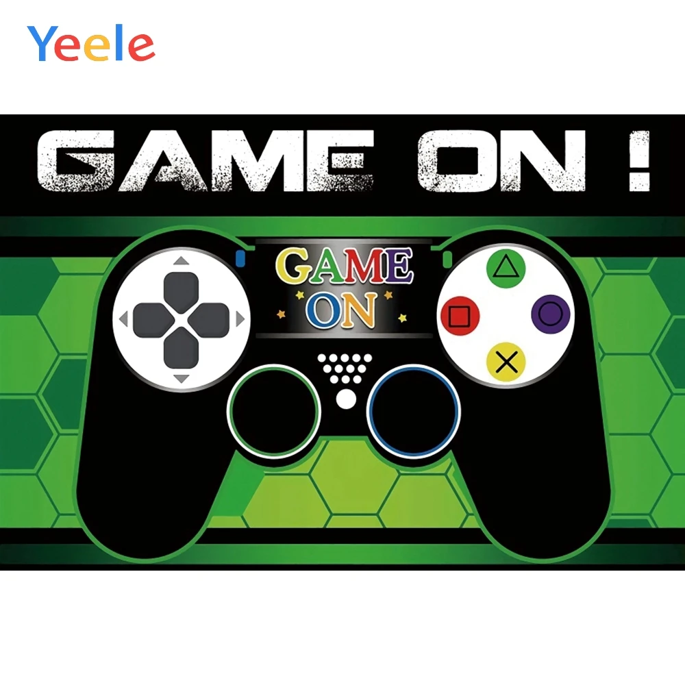 

Game On Level Up Play Baby Shower Boy Birthday Party Backdrop Custom Photography Background Vinyl Photophone Photocall Shoot