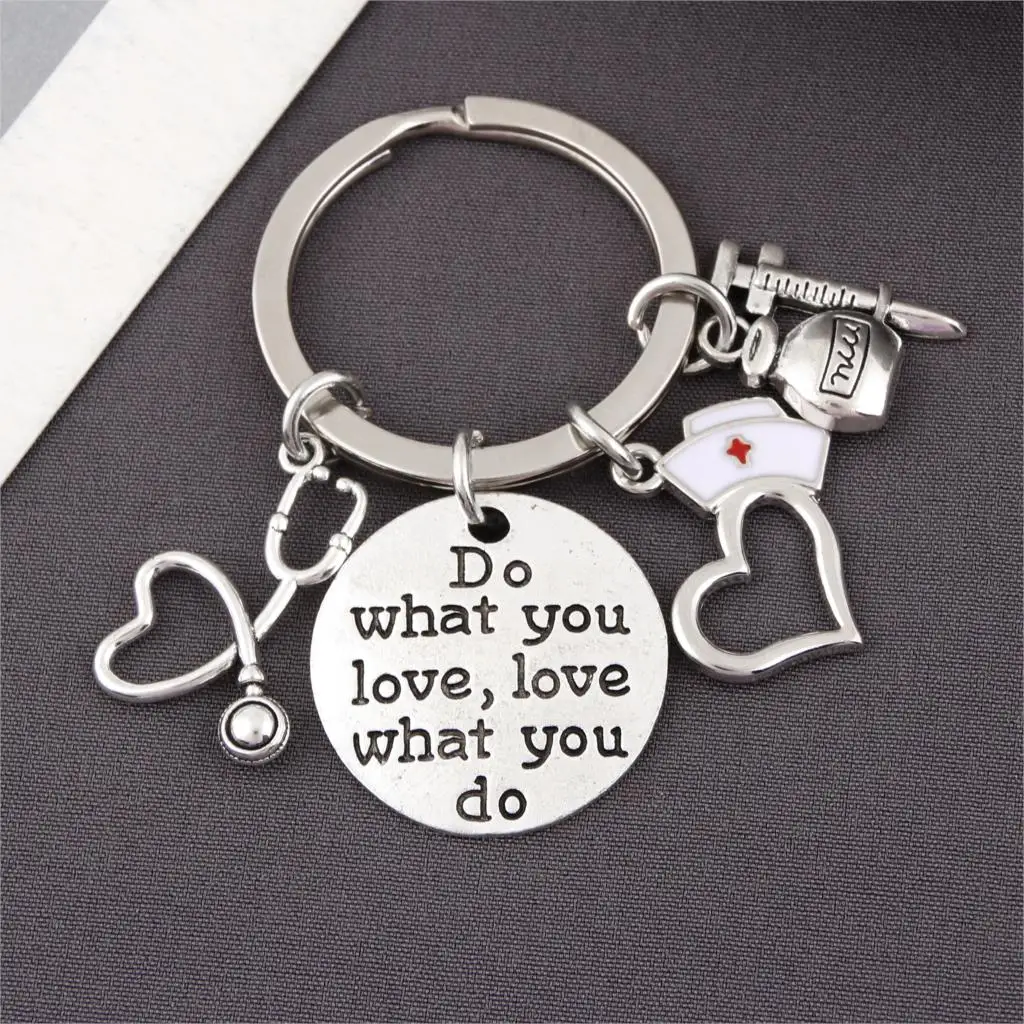 Брелок-стетоскоп для медсестер, креативный держатель для ключей, подарок на выпускной, ювелирные изделия ручной работы, E2595, 1 шт.