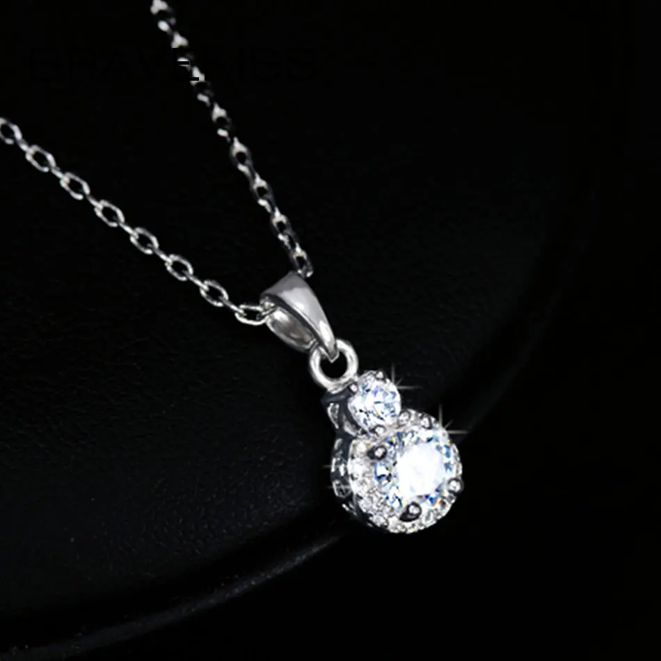 BRAVEKISS маленький CZ камень подвеска Кристалл поплавок Шарм Подвески прозрачное