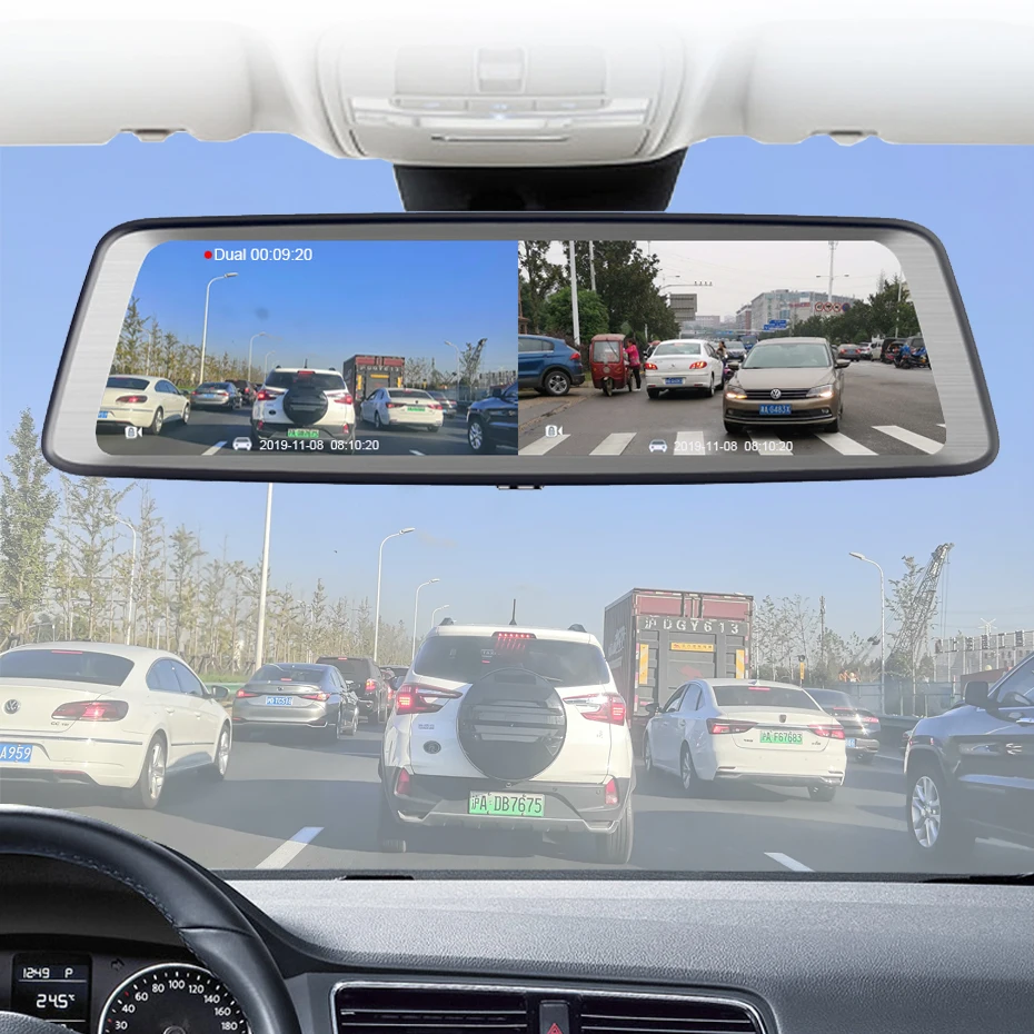 QUIDUX 1" ips зеркало заднего вида 4G Android 5,1 gps навигация ADAS dash cam 2G ram 3 2G rom 1080P 4 камеры Автомобильный видеорегистратор DVR