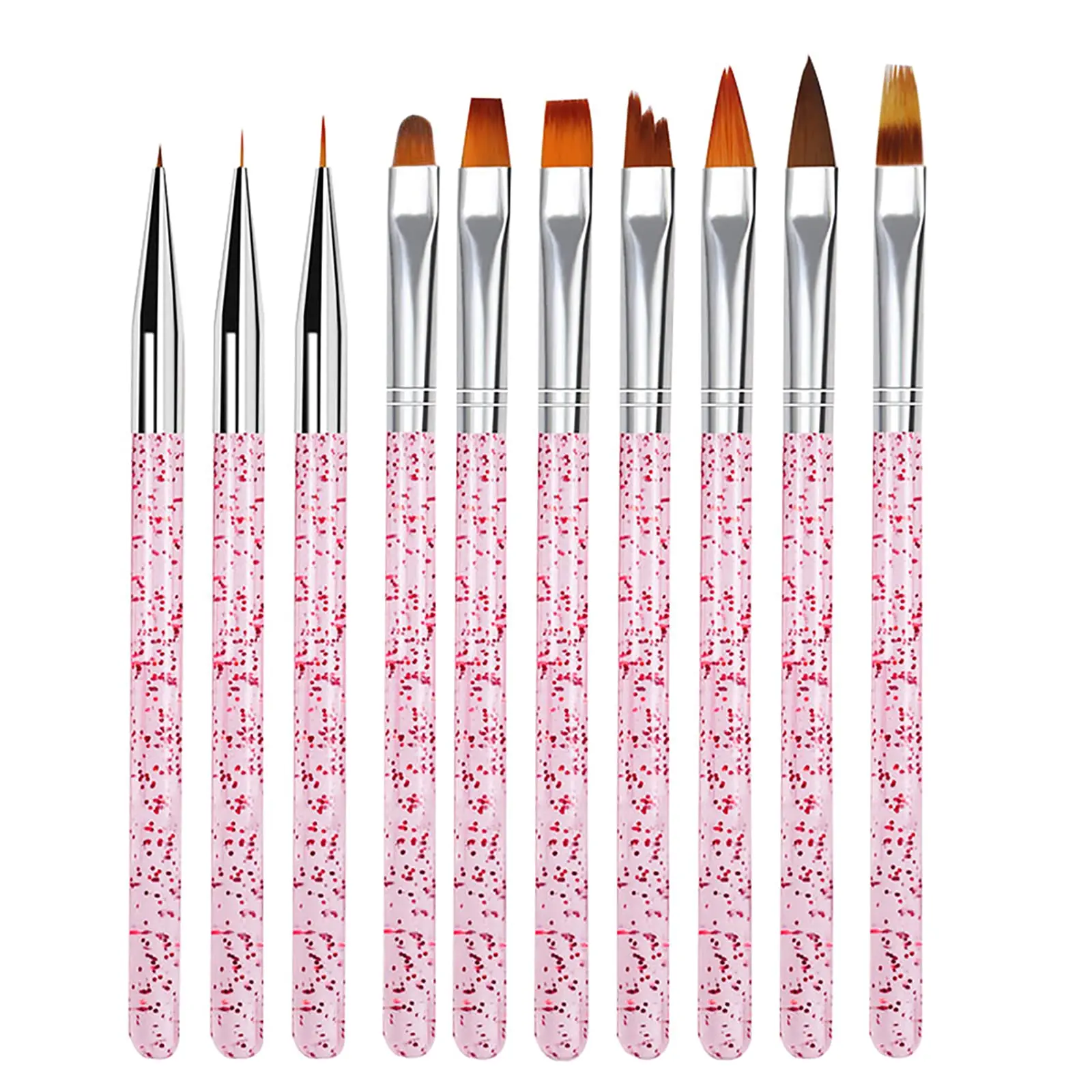 

Ealicere 10 шт./компл. DIY кисть для рисования ногтей различные формы набор кистей для дизайна ногтей инструменты для маникюра