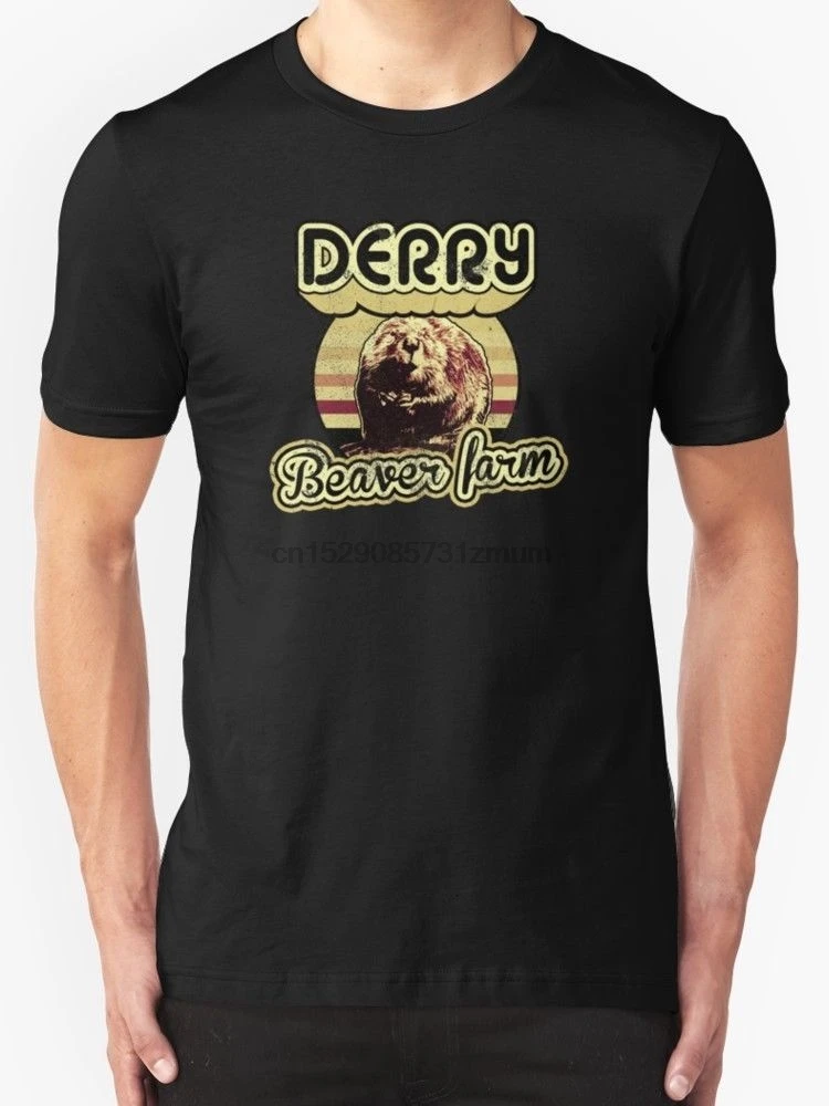 Это футболка Дерри Бобер ферма ужас классический культовый фильм для мужчин