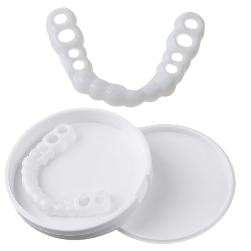 Верхняя накладка на искусственные зубы пристегивающаяся смайлика косметический