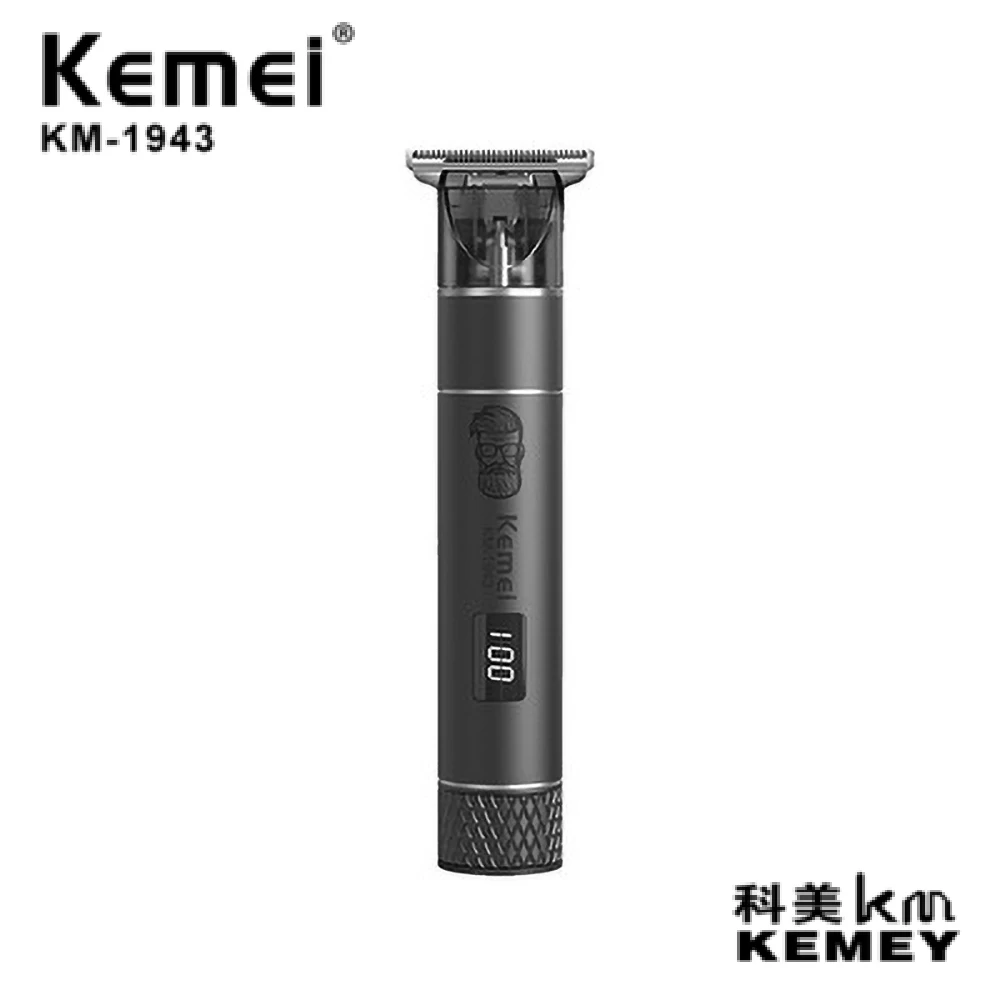 

Kemei KM-1943 2021 New LED Display Men Professional Hair Clipper Hollow Cutter Head Design Electric Trimmer