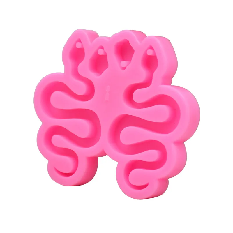 Силиконовая форма в форме змеи для изготовления сережек брелоков ювелирных