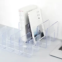 acrylic transparent bookend desktop storage bookshelf thickened stain resistant shelf desk accessories office supplies