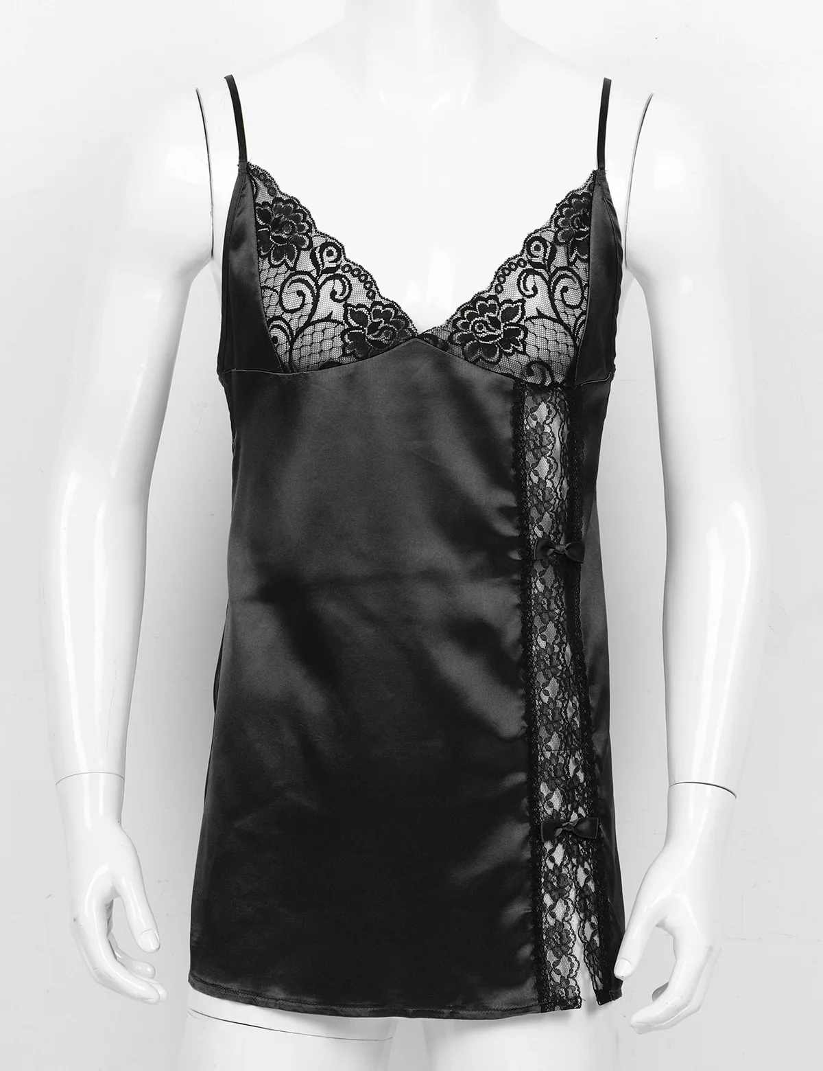 Гладкое Шелковистое атласное нижнее белье для мужчин TiaoBug регулируемые