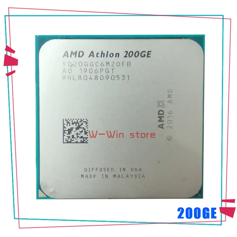 Двухъядерный процессор AMD Athlon 200GE X2 3 2 ГГц четырехъядерный YD200GC6M2OFB сокет