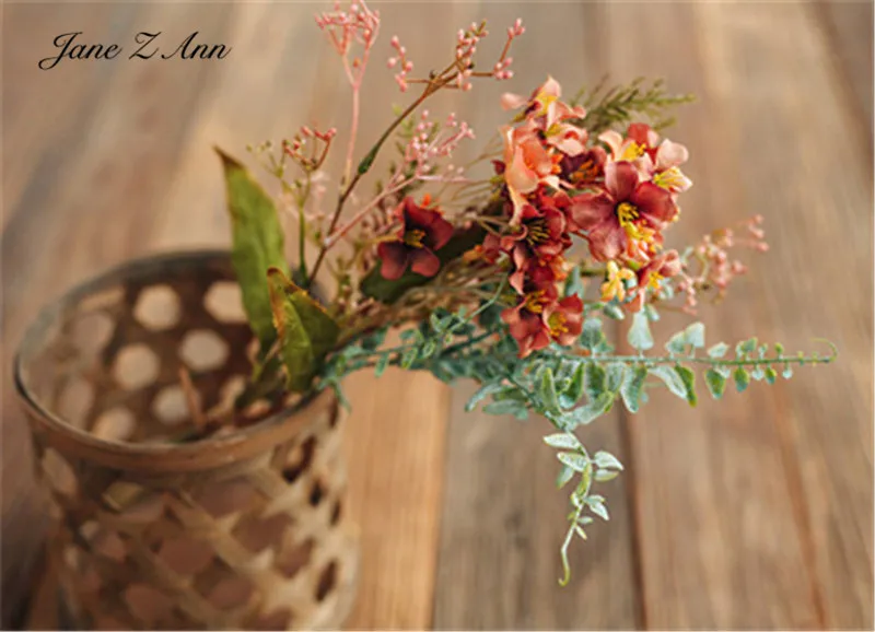 Ramos de flores salvajes, helecho de carne m&uacute;ltiple, hojas verdes, simulaci&oacute;n de pl&aacute;stico, planta verde, foto de beb&eacute;, accesorios de fotograf&iacute;a para reci&eacute;n nacido-2