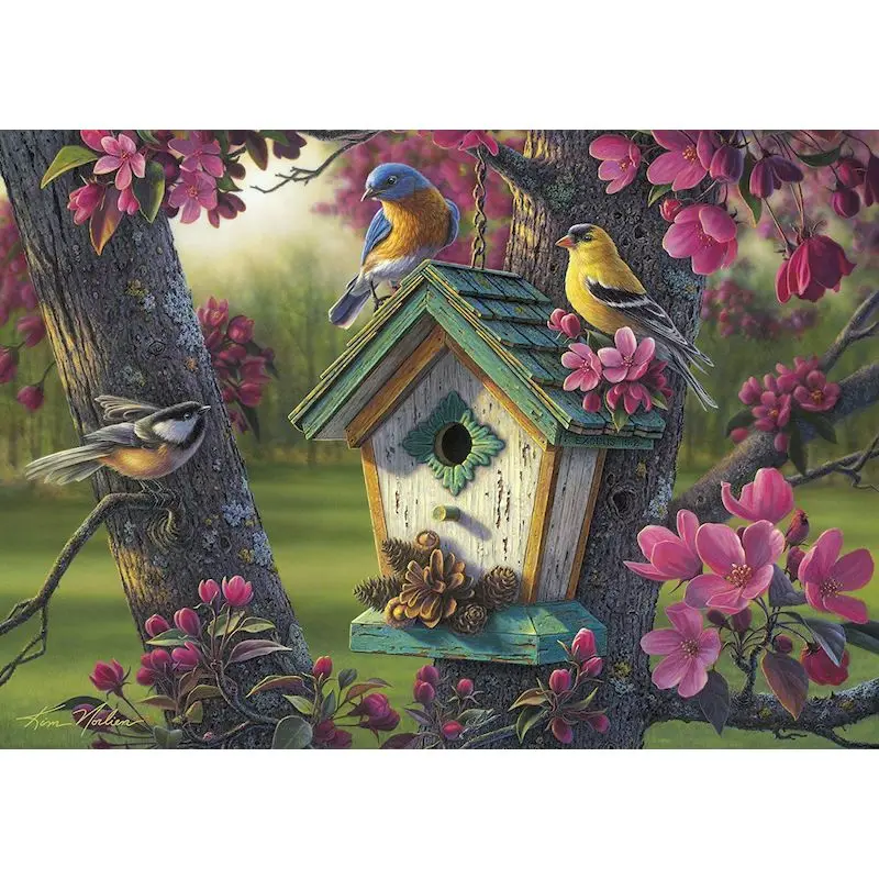

Bird Picutre By Numbers Animal Acrylic Paint For Adults Coloring Drawing On Canvas With Frame DIY Kits Painting By Number Decor