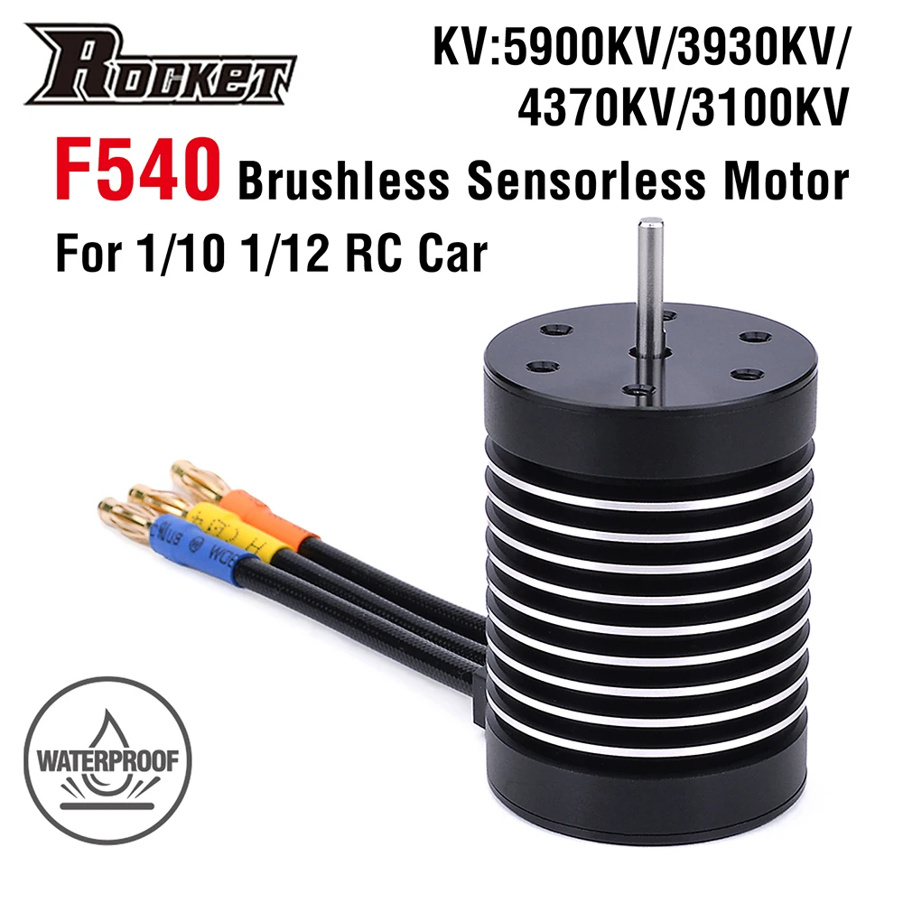 Rocket F540 водонепроницаемый бесщеточный двигатель 5900KV 3930KV 4370KV 3100KV для 1/10 1/12 RC Car |