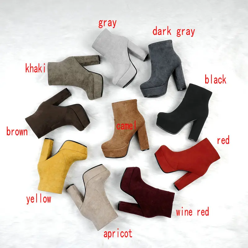2020 г. новые высококачественные ботинки из флока женские ботильоны для женщин на