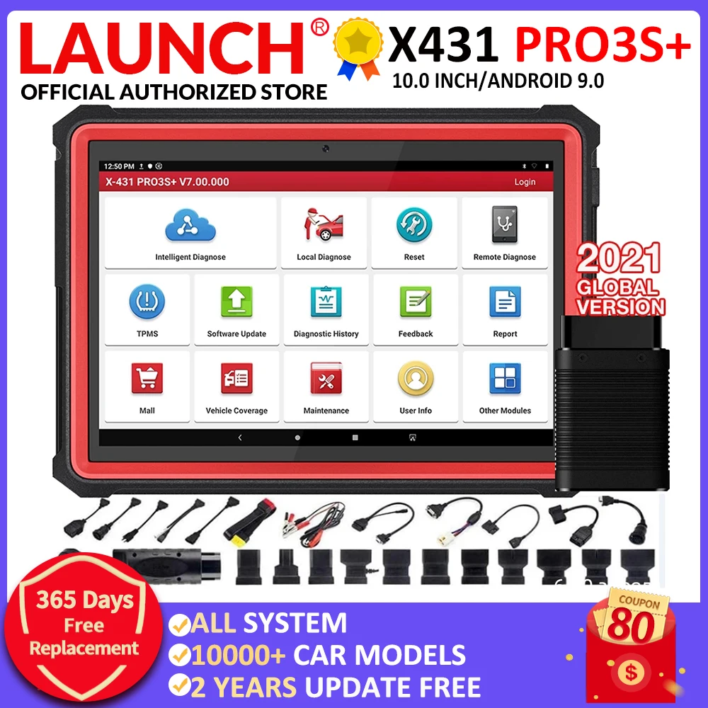 LAUNCH X431 pro3s + 10 1 &quotдюймовый диагностический сканер OBD2 автомобильный инструмент OBD