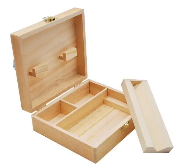 Деревянная шкатулка Коробки клен камфары древесины прокатки Бумага лоток чехол