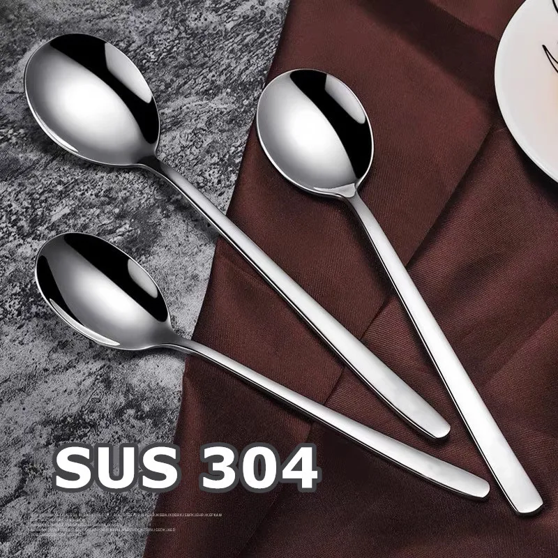 

Ложка суповая утолщенная с длинной ручкой, из нержавеющей стали 304, 4 шт./лот