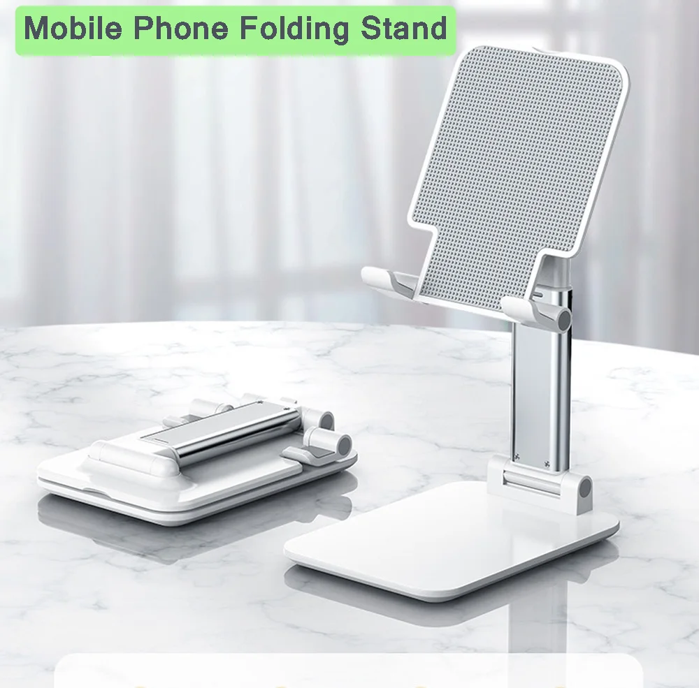 

Universal Desktop Mobile Phone Holder Stand for iPhone iPad Adjustable Metal Tablet Foldable Table Desk Cell Phone Stand Holder