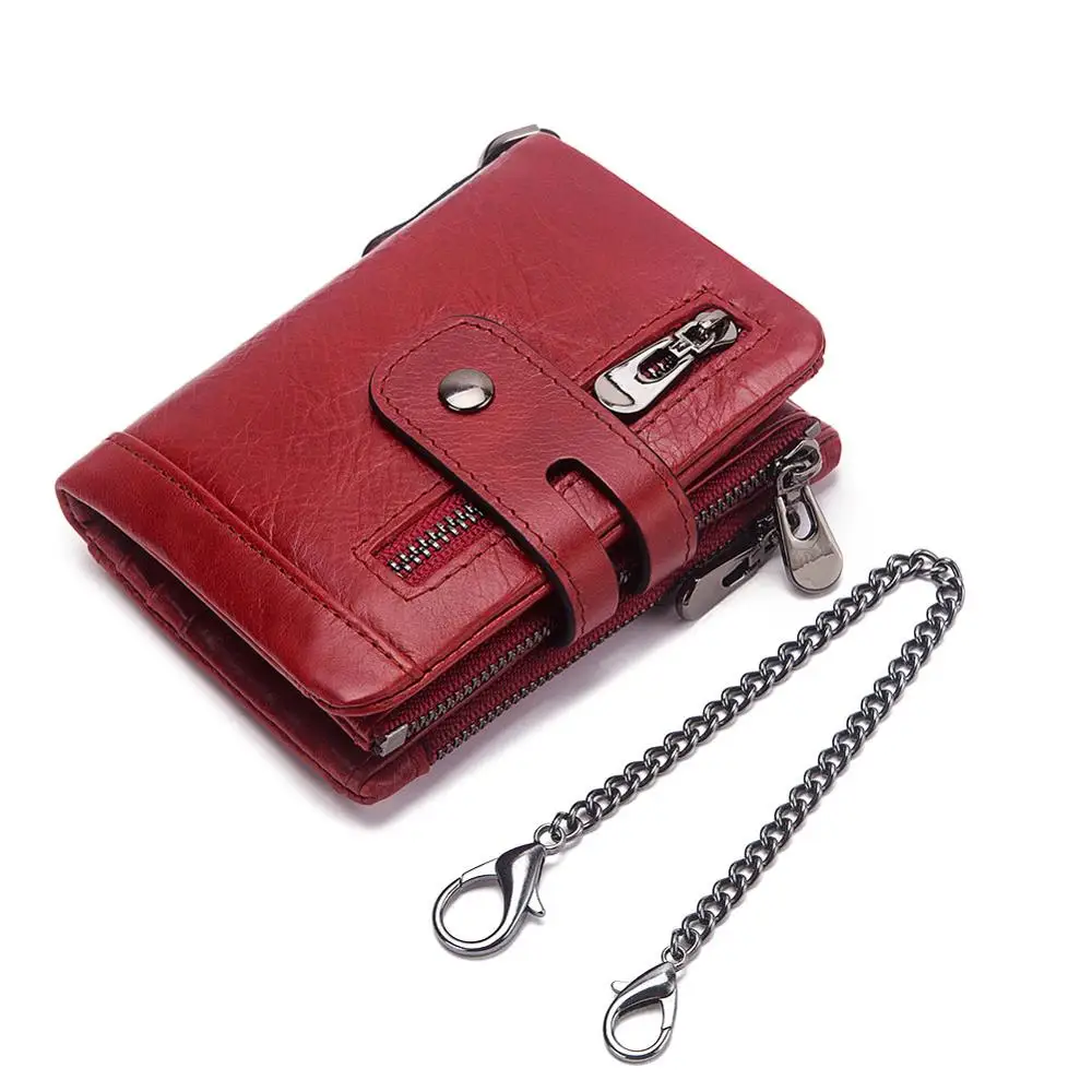 Кошелек GZCZ Rfid из натуральной кожи мужской кошелек с застежкой для монет