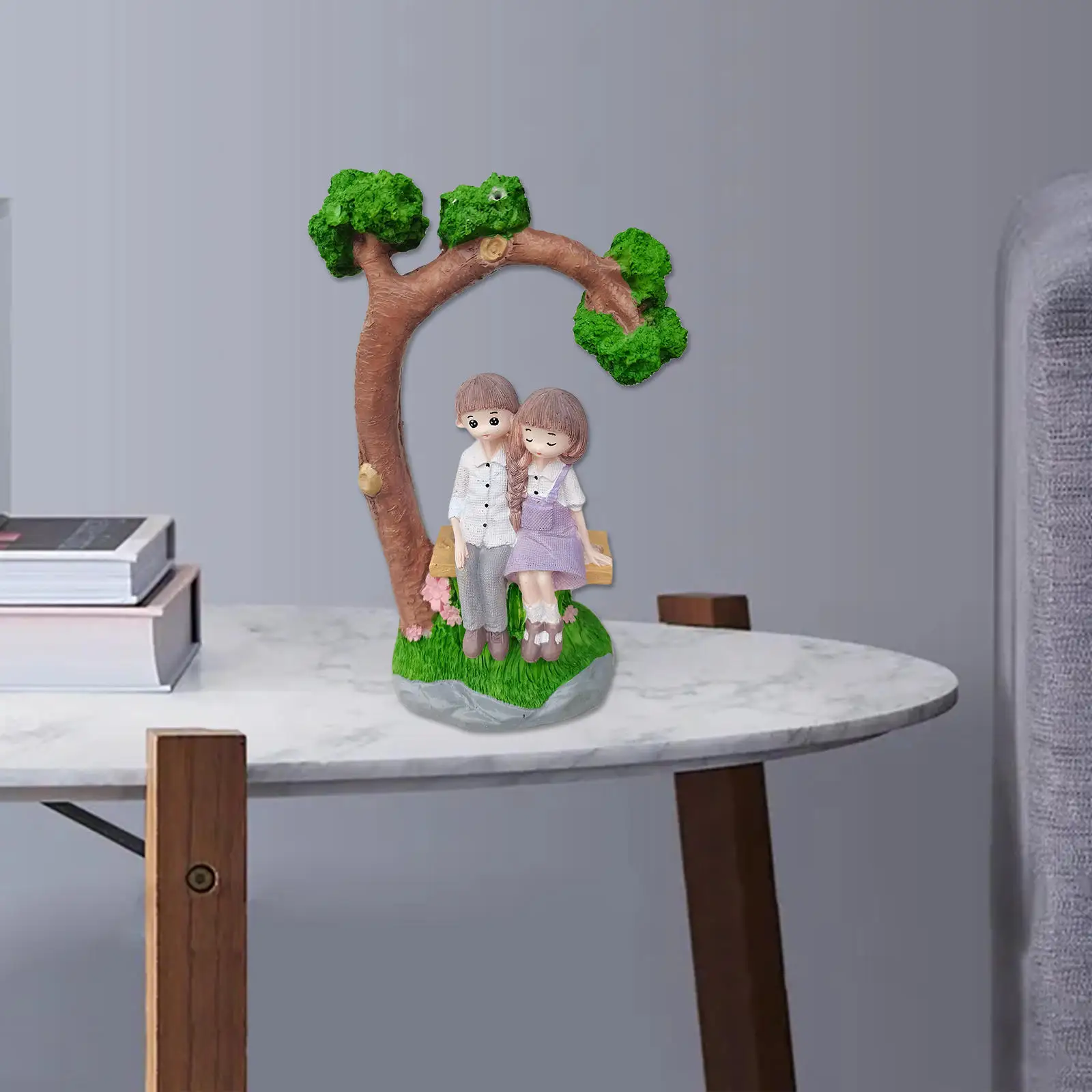 

Cute Miniature Couples Figurines Resin for Furnishing Decorative Gifts