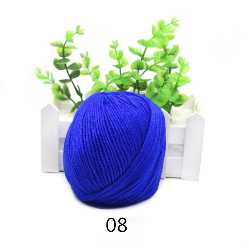 A08 20pcs 20 шт вязальная пряжа lanas para tejer кроше хлопчатобумажная пряжа для вязания 60% шелковая волоконная лампа 40% кожа бархат - Цвет: A08 20pcs