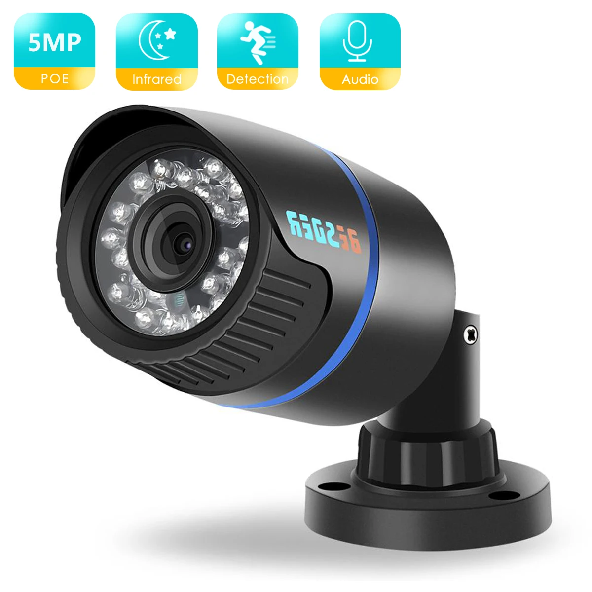 BESDER 5MP 2MP 3MPH.265 Камера видеонаблюдения Наружная водонепроницаемая IP-камера Аудио