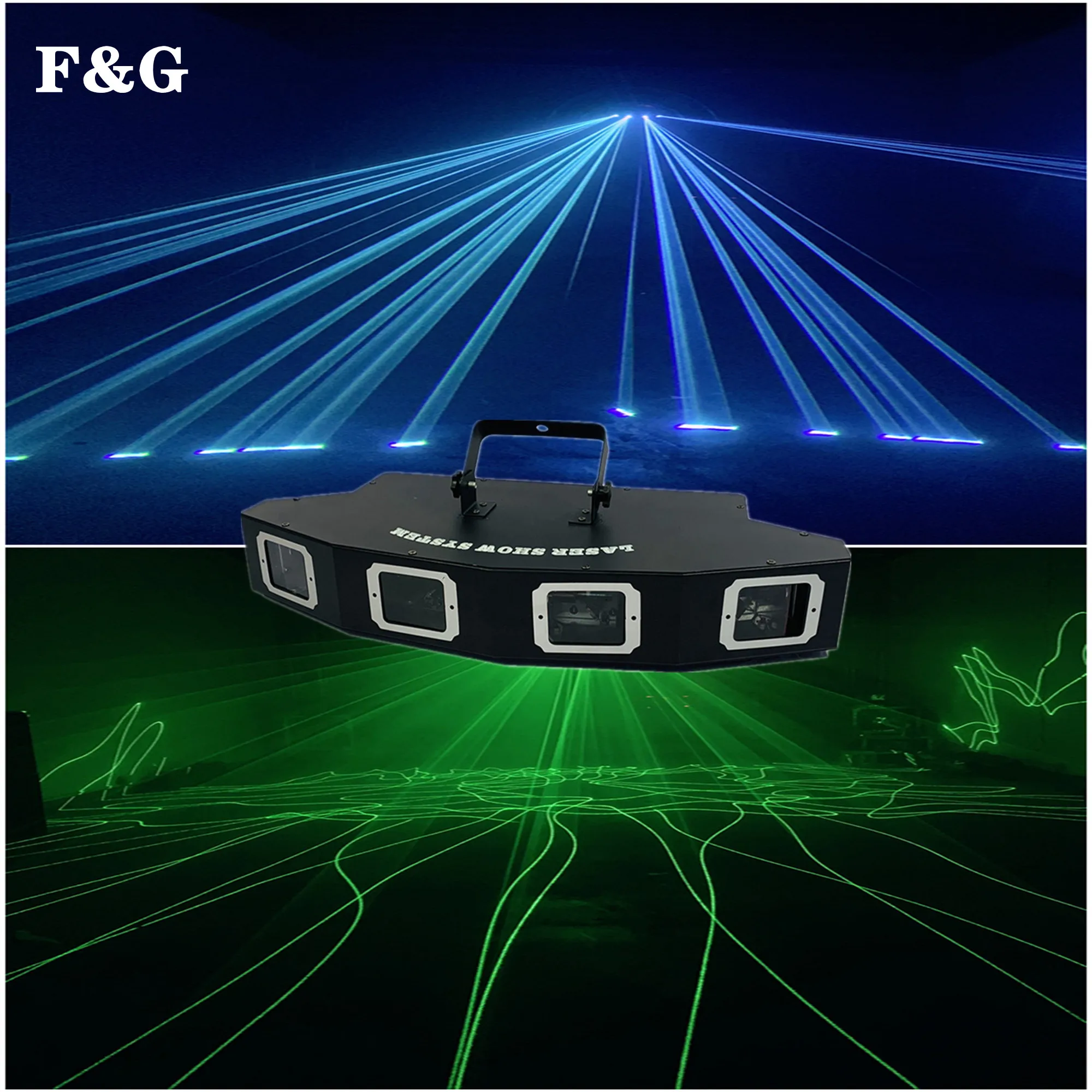 

DJworld 4 головки RGB Смешанные Цвет линии сканер Хэллоуин проектор сценическое Лазерное освещение узор DJ Вечерние огни дискотеки