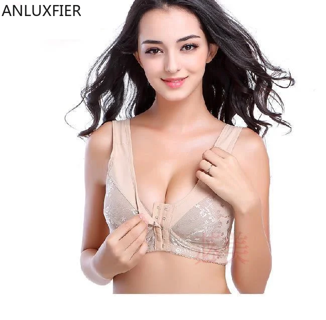 

X9046 Front Buckle Vest-type Silicone Artificial Breast Bra Without Rims Mastectomy Bra Pocket Underwear for Silicone Breast