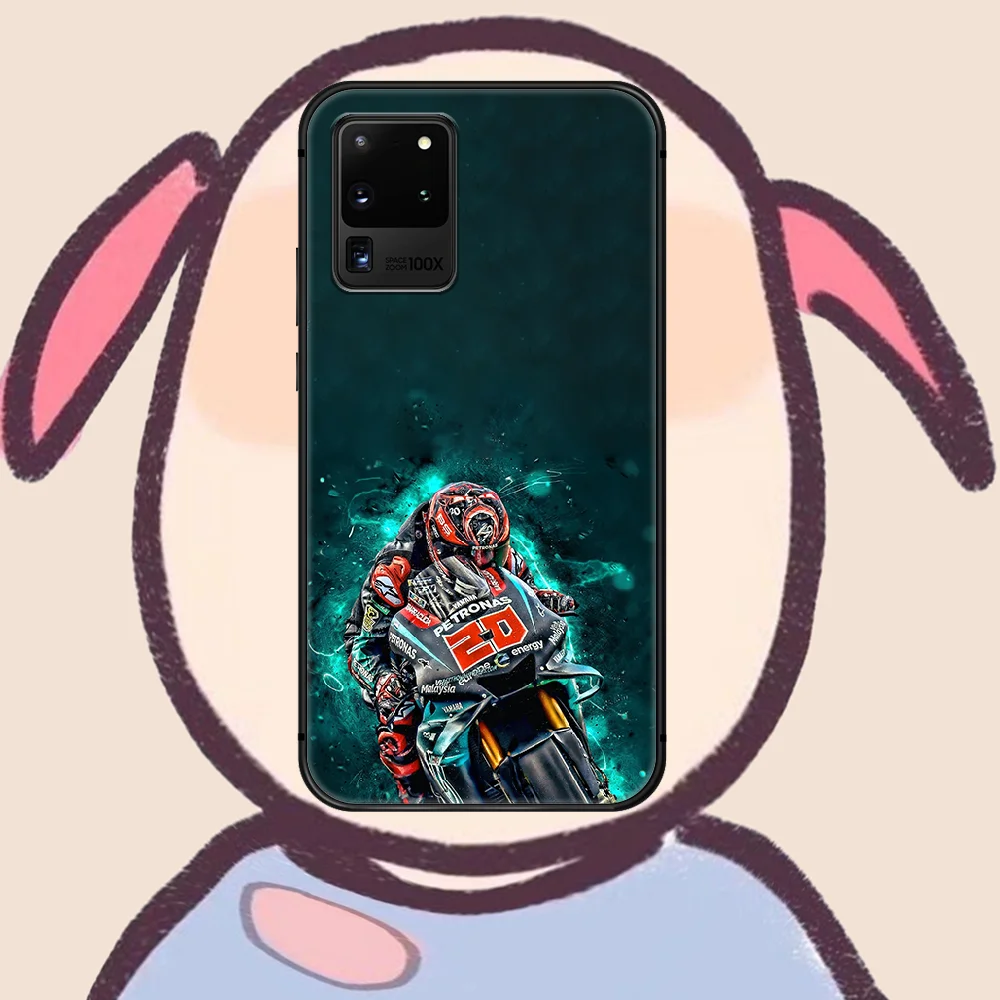 

Quartararo Phone Case Cover Hull For Samsung Galaxy S 7 8 9 10 e 20 FE edge uitra plus Note 9 10 20 black Waterproof Painting