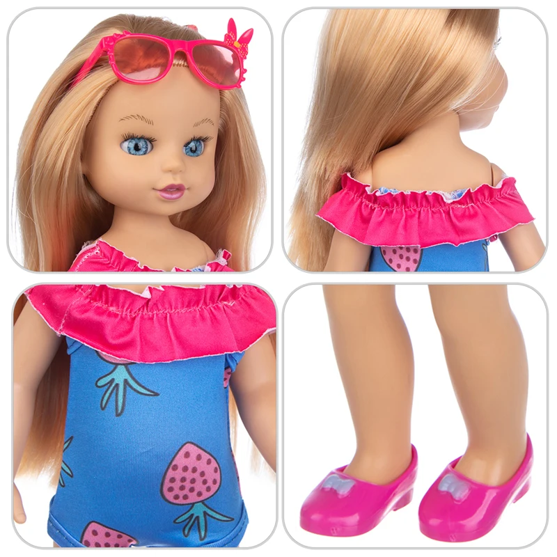 

Summer New 14 inch Girl Doll include Fashion Beach Swimsuit Clothes- Dolls for Girls Age 3 & Up