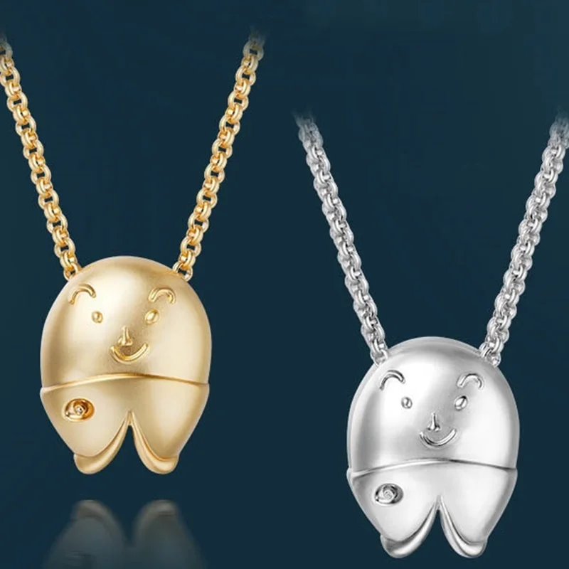 Ожерелье OMHXZJ из серебра 925 пробы с подвеской в виде милой рыбы | Украшения и