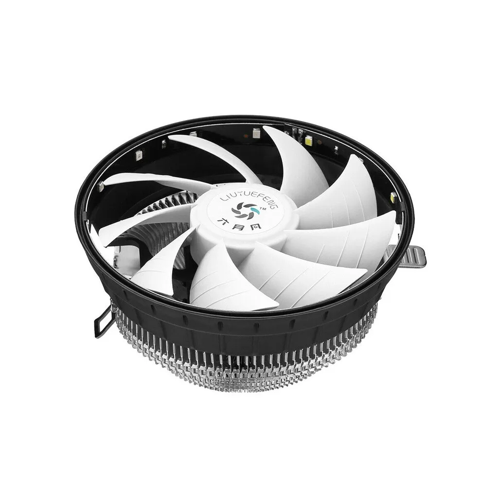 

HIPERDEAL Cooling Fan 120mm RGB LED 3pin CPU Cooler Fan Heatsink For 1156/1155/1151/1150 /775 AM3+ AM2+