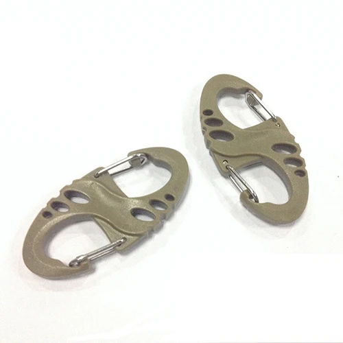 5 шт. портативный уличный альпинистский крючок S образный карабин двойная пряжка