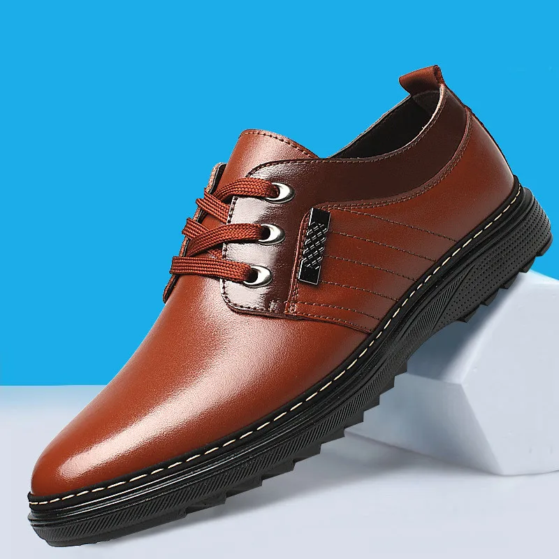 

Осенне-зимняя мужская повседневная обувь, 2021 искусственная кожа, модные роскошные британские деловые мужские модельные туфли, Трендовые ту...