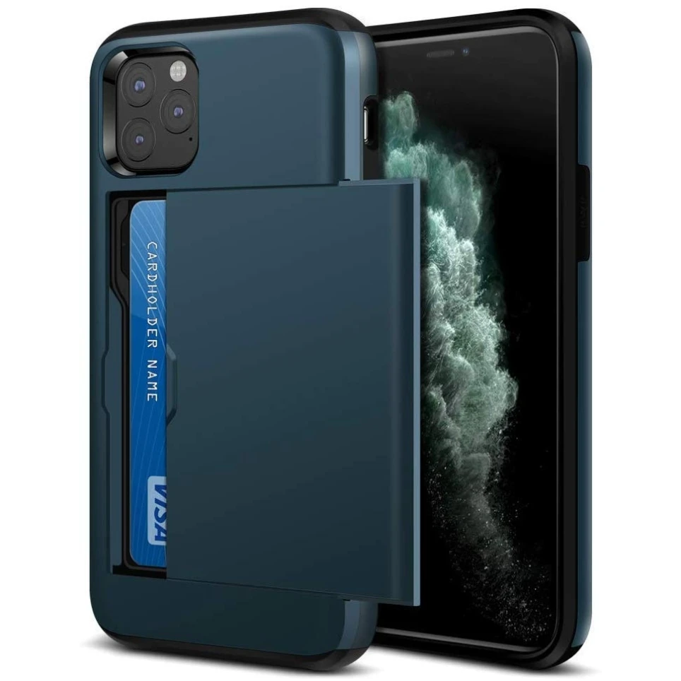 Чехол кошелек для iPhone 11 Pro Max SE 2020 защитный чехол карт скользящий со скрытым
