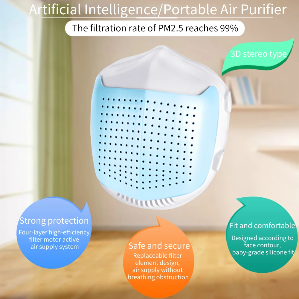 Электрическая маска против смога OEM и ODM электрическая Пылезащитная PM2.5 для