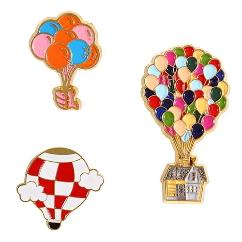 Красочные булавки для воздушных шаров эмалированная булавка с рисунком из