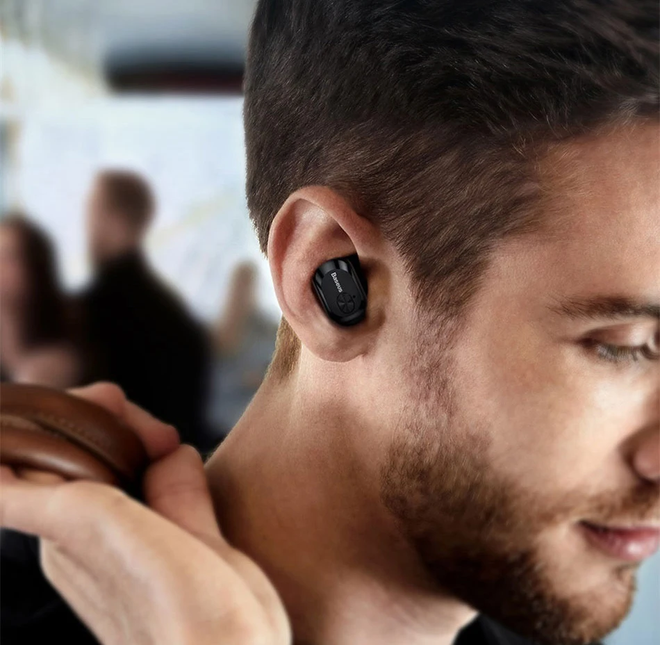 Baseus W01 TWS Bluetooth наушники беспроводные наушники Bluetooth 5,0 стерео Бас Беспроводные наушники с HD микрофоном для телефона
