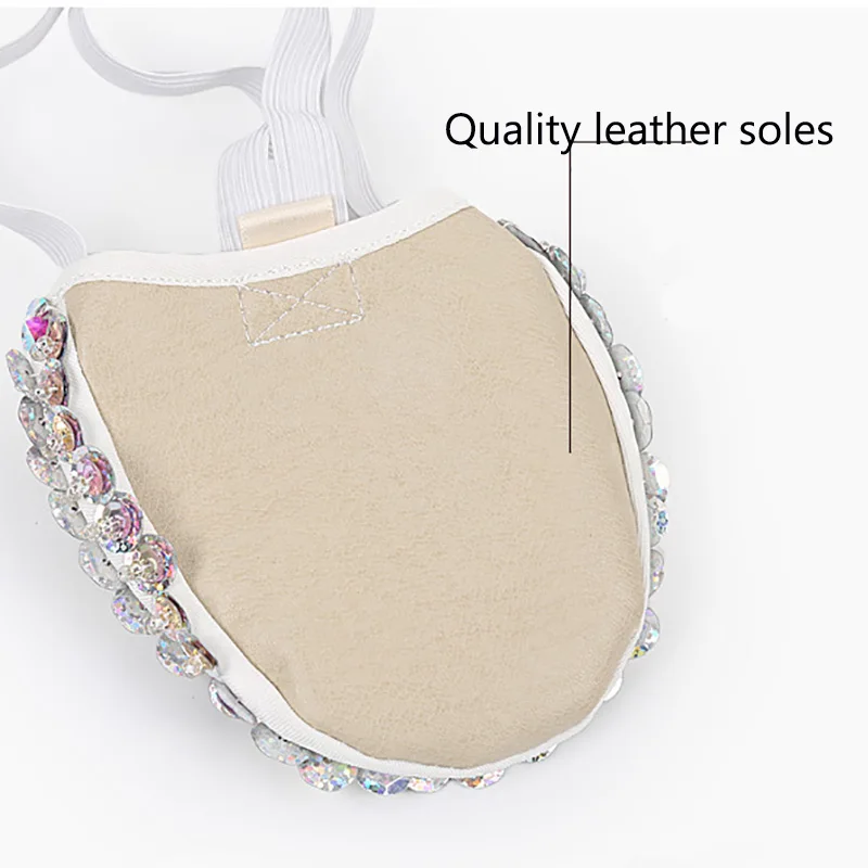 Балетки с бисером USHINE fish женские заостренный носок полуносок обувь для