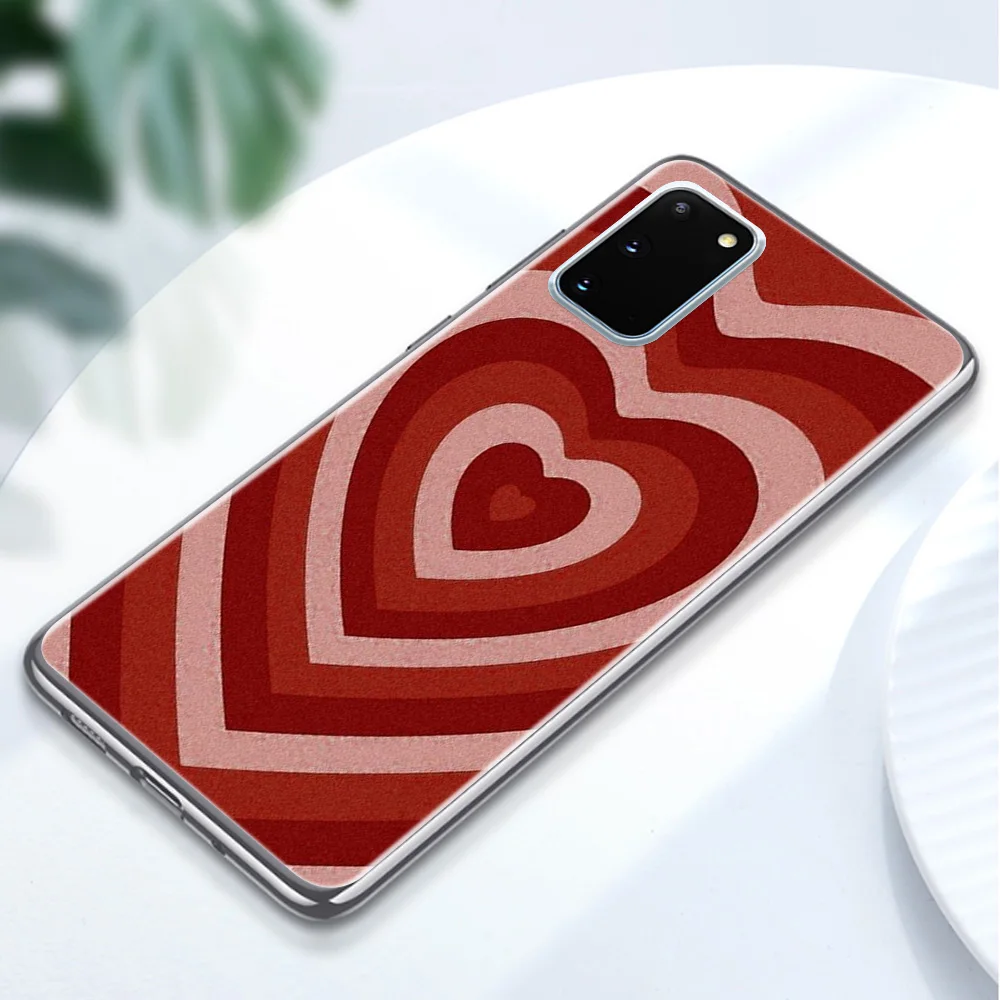 

Color Love Heart Case For Samsung S21 A51 S10 S9 S8 S20 Plus Ultra A50 A71 A70 A21S A72 A52 02S NOTE 20 10 9 Plus Soft TPU Funda