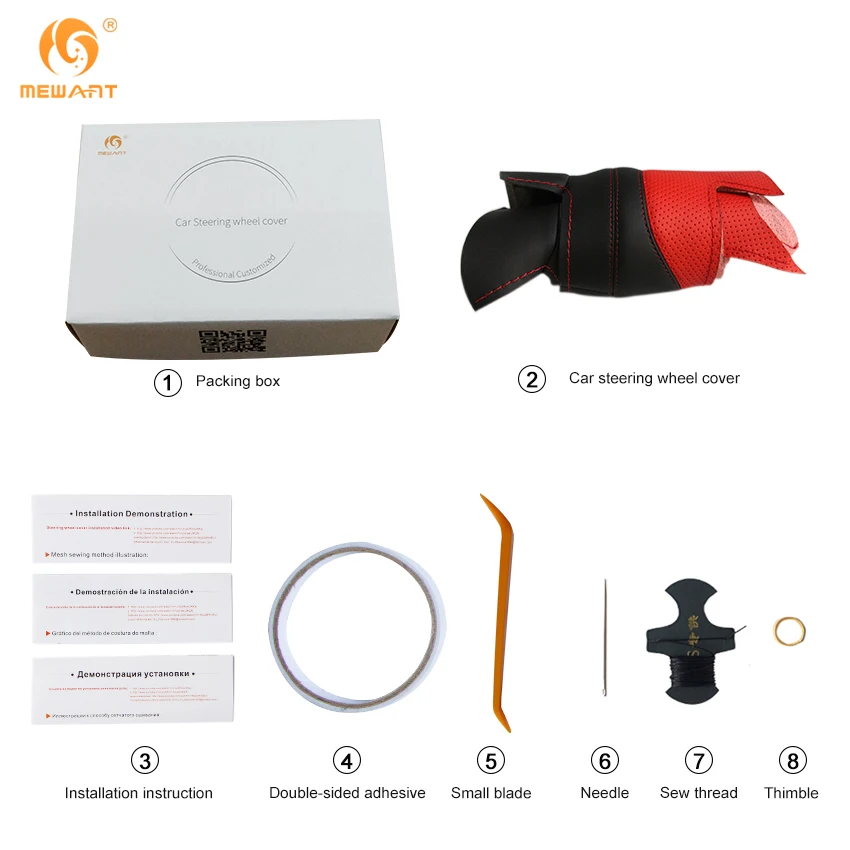 MEWANT бежево оранжевая кожаная Автомобильная оплетка рулевого колеса для Hyundai Tucson