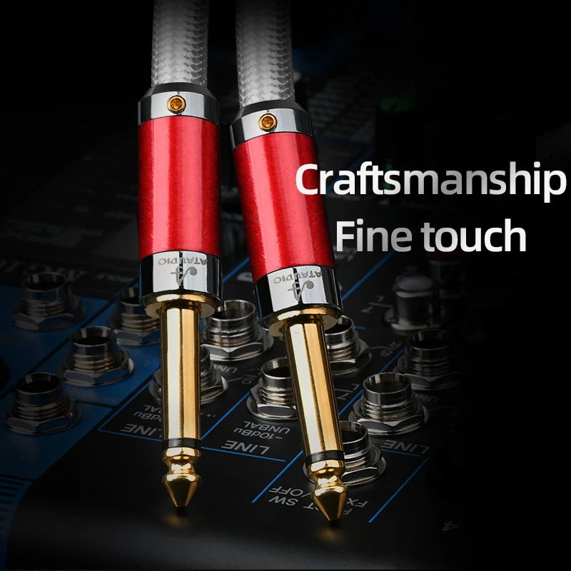 HIFI 6.5TS кабель OCC посеребренный шумоподавление 6 5 мм моно гитарный аудио |