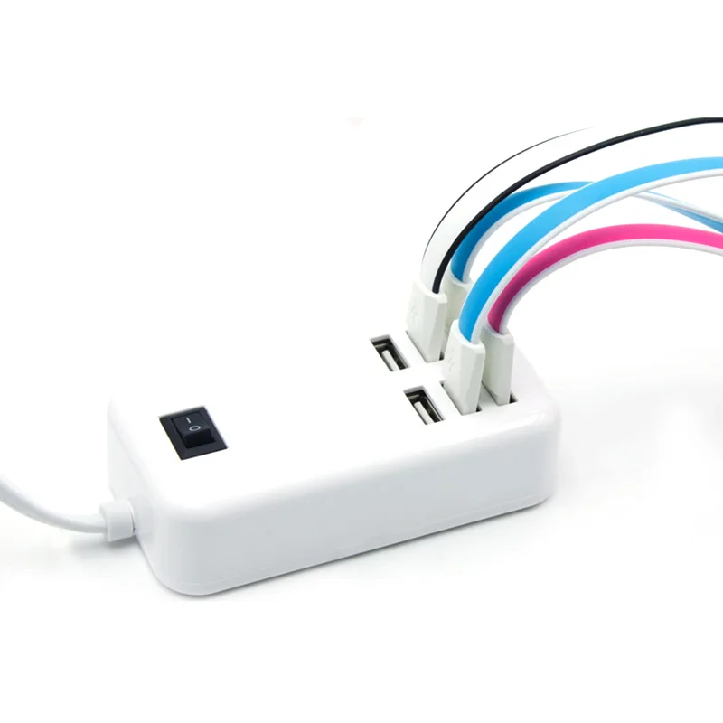 Powstro, 6 usb портов, зарядное устройство для телефона, концентратор, 25 Вт, 5A, настольный, EU/US, штепсельная розетка, зарядка, удлинитель, адаптер питания для iPhone