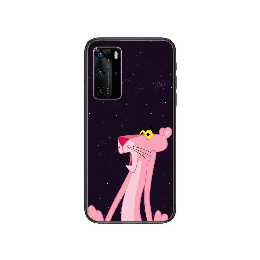 

pink panther Phone Case For Huawei P 40 30 20 10 9 8 Lite E Pro Plus Black Etui Coque Painting Hoesjes comic fas